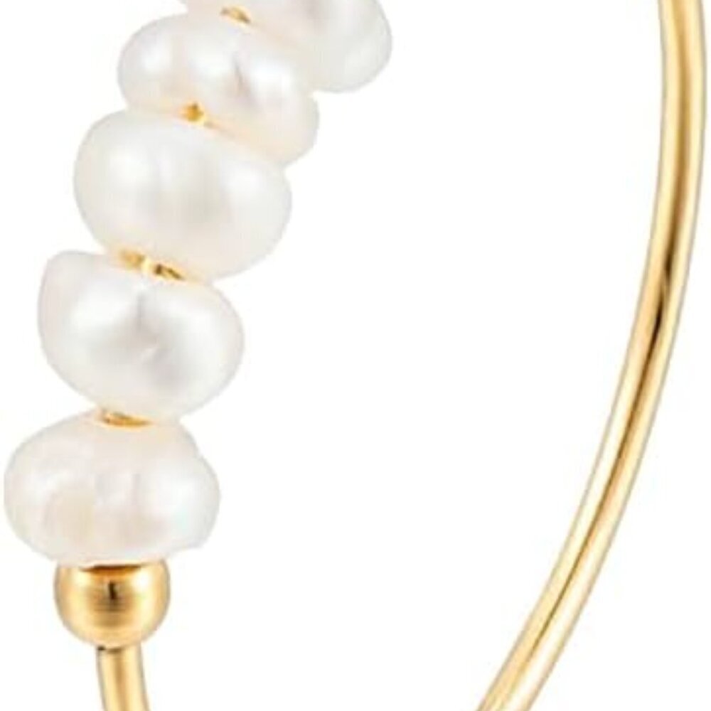 Freshwater Pearl Ring Women Minimalist Gold Stacking Wedding Finger Jewelry